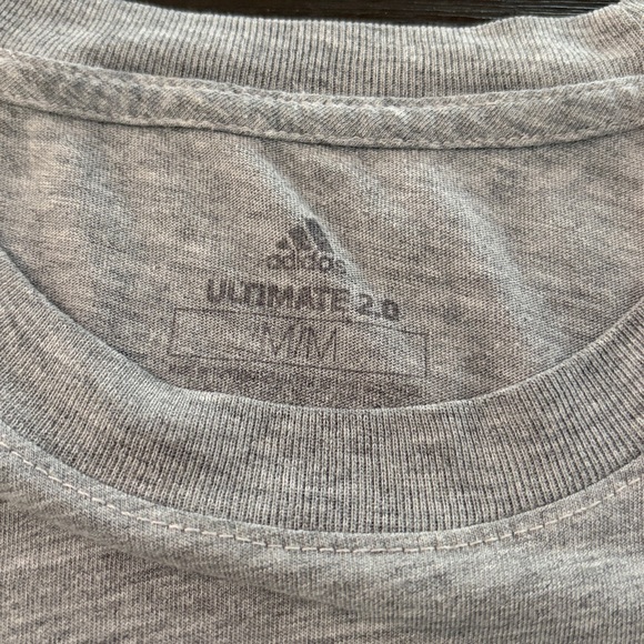 Men’s Adidas Gray T-Shirt with Black Stripes - Picture 3 of 4